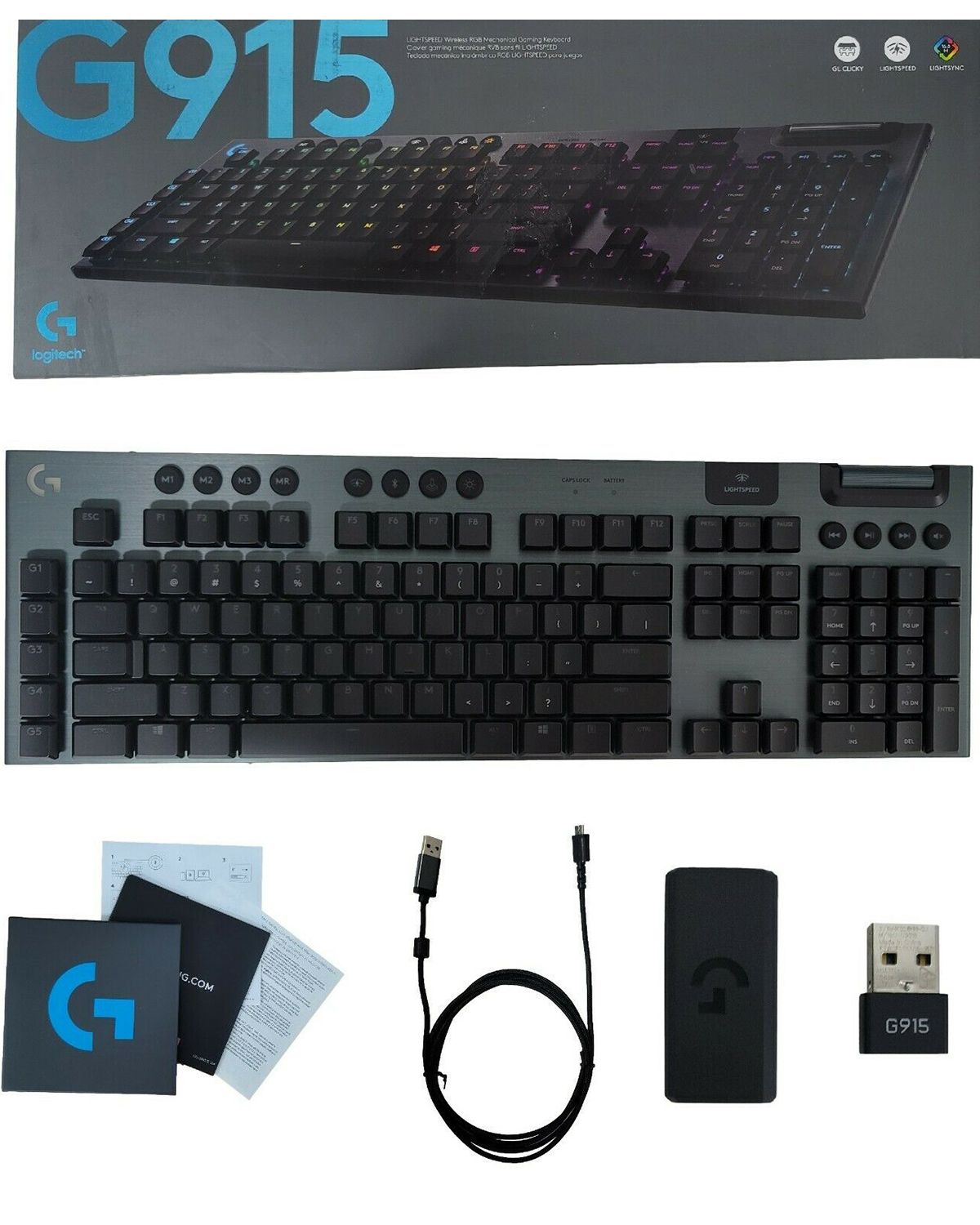 Logitech G915 LIGHTSPEED Wireless Keyboard UNBOXING 