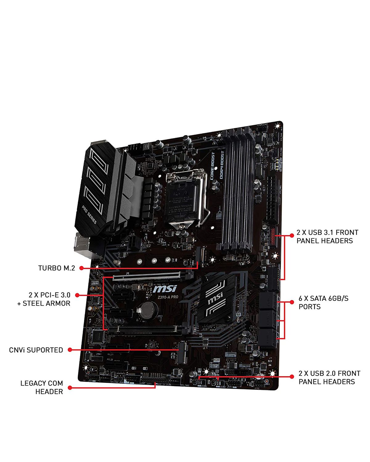 parade donor Kriminel Shop - MSI Z390-A PRO LGA1151 (Intel 8th And 9th Gen) Gaming Motherboard -  Sibbex