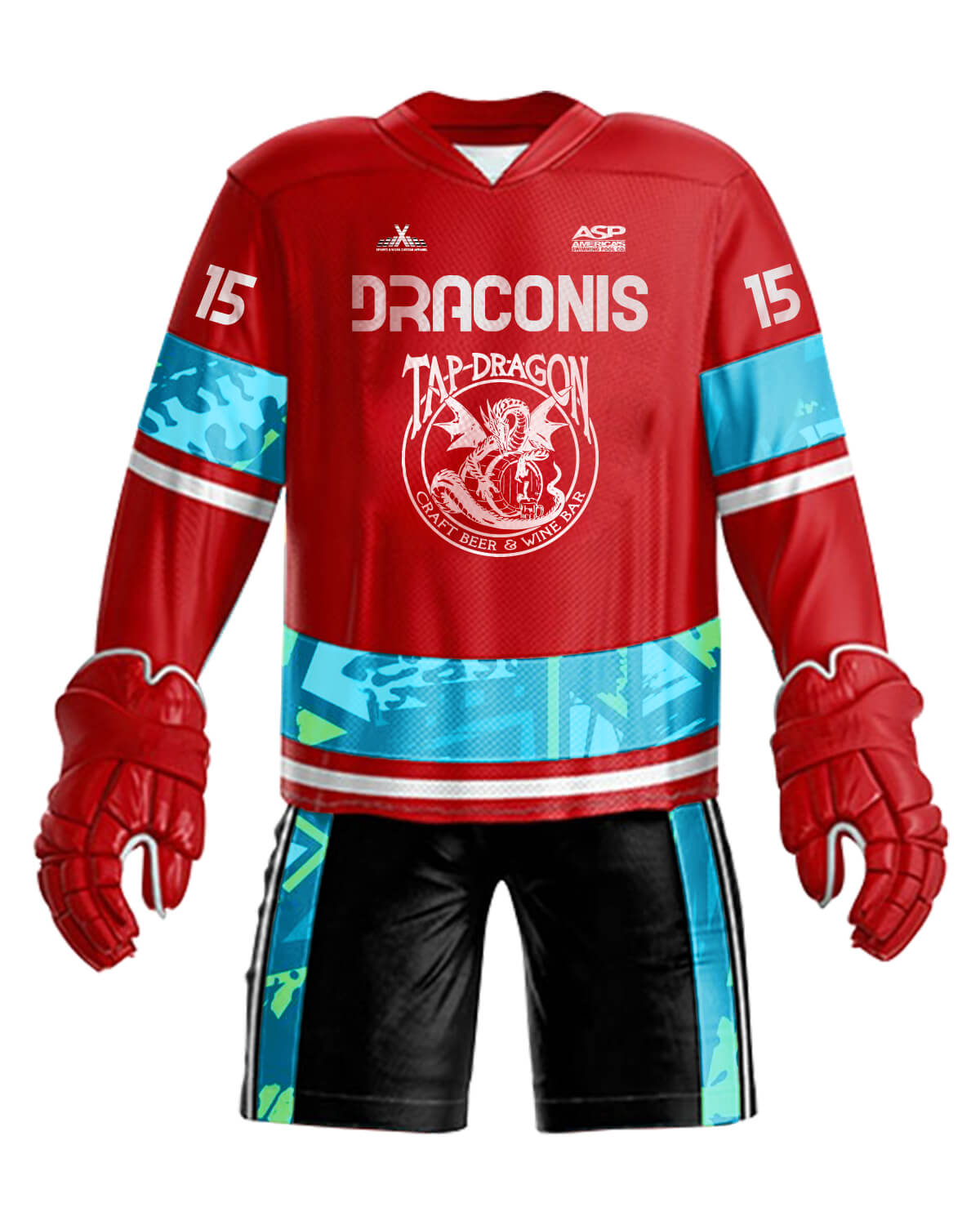 Cheap Team Set Sublimated Custom Made Red Ice Hockey Jerseys