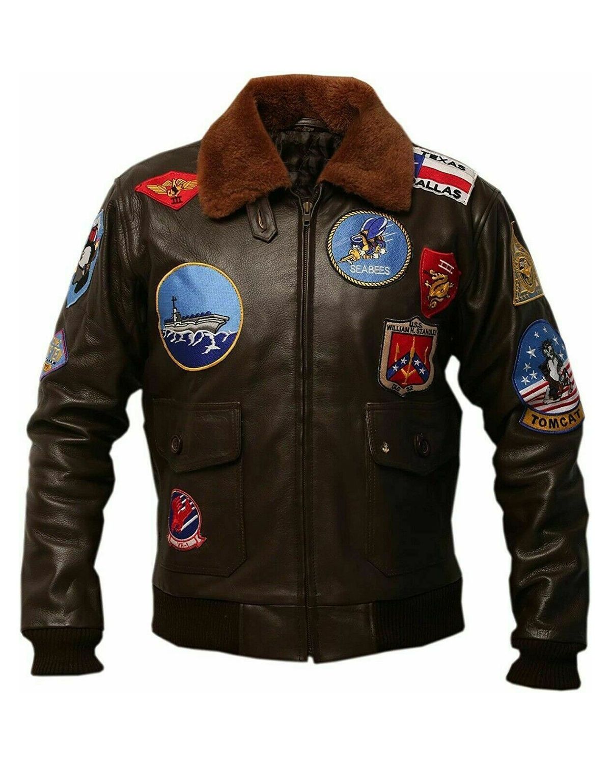 Shop Mens Top Gun Tom Cruise Genuine Leather Jacket