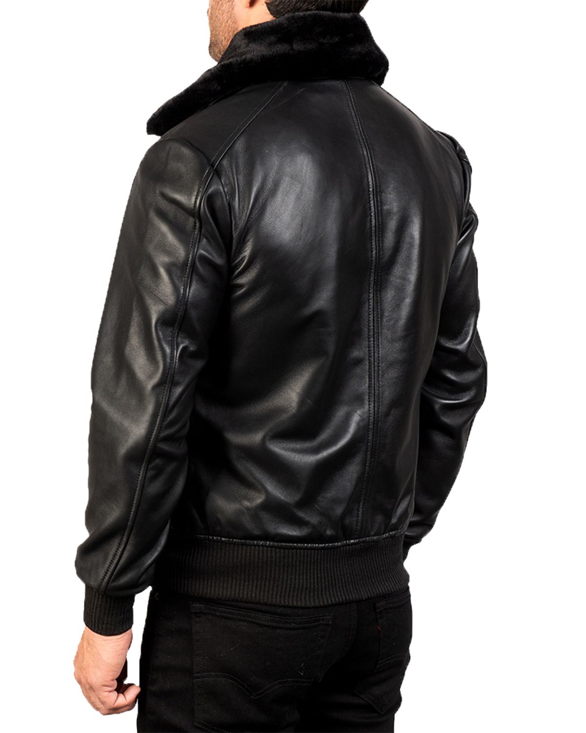 Buy G-1 Wings of Gold pilot jacket, Mythical USA man 100% Lambskin  leather Removable collar: sheepskin