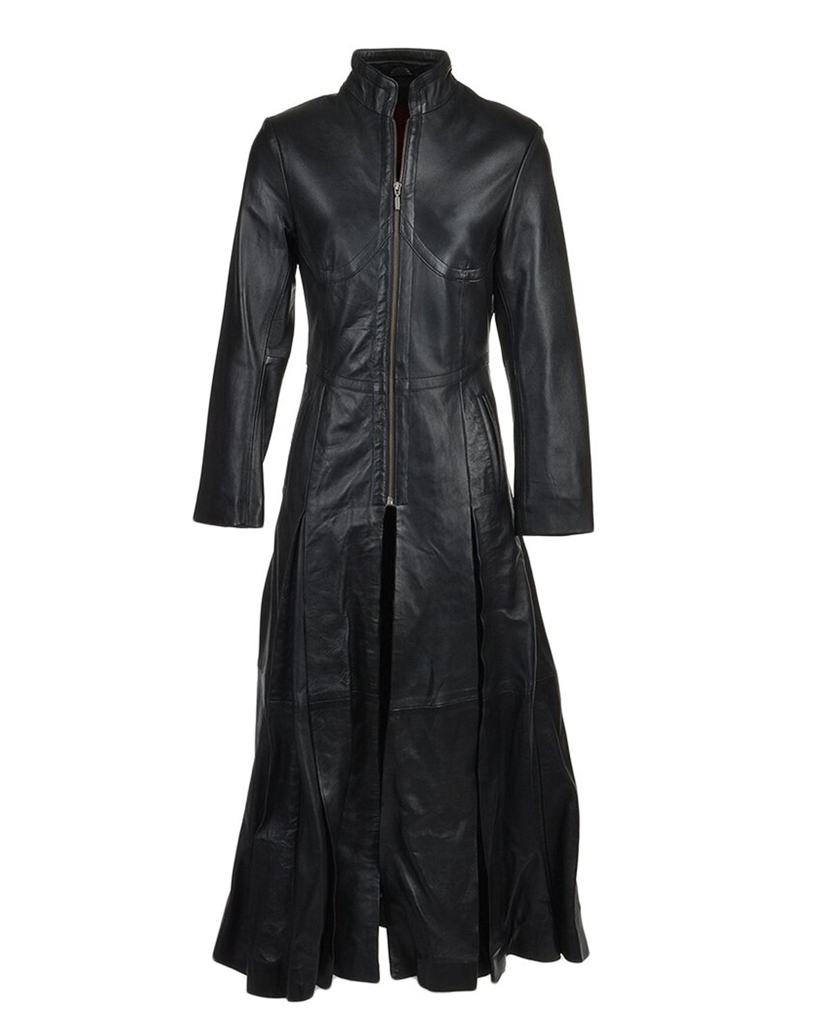 Womens Long Real Leather Gothic Coat - Shop at LeatherScin