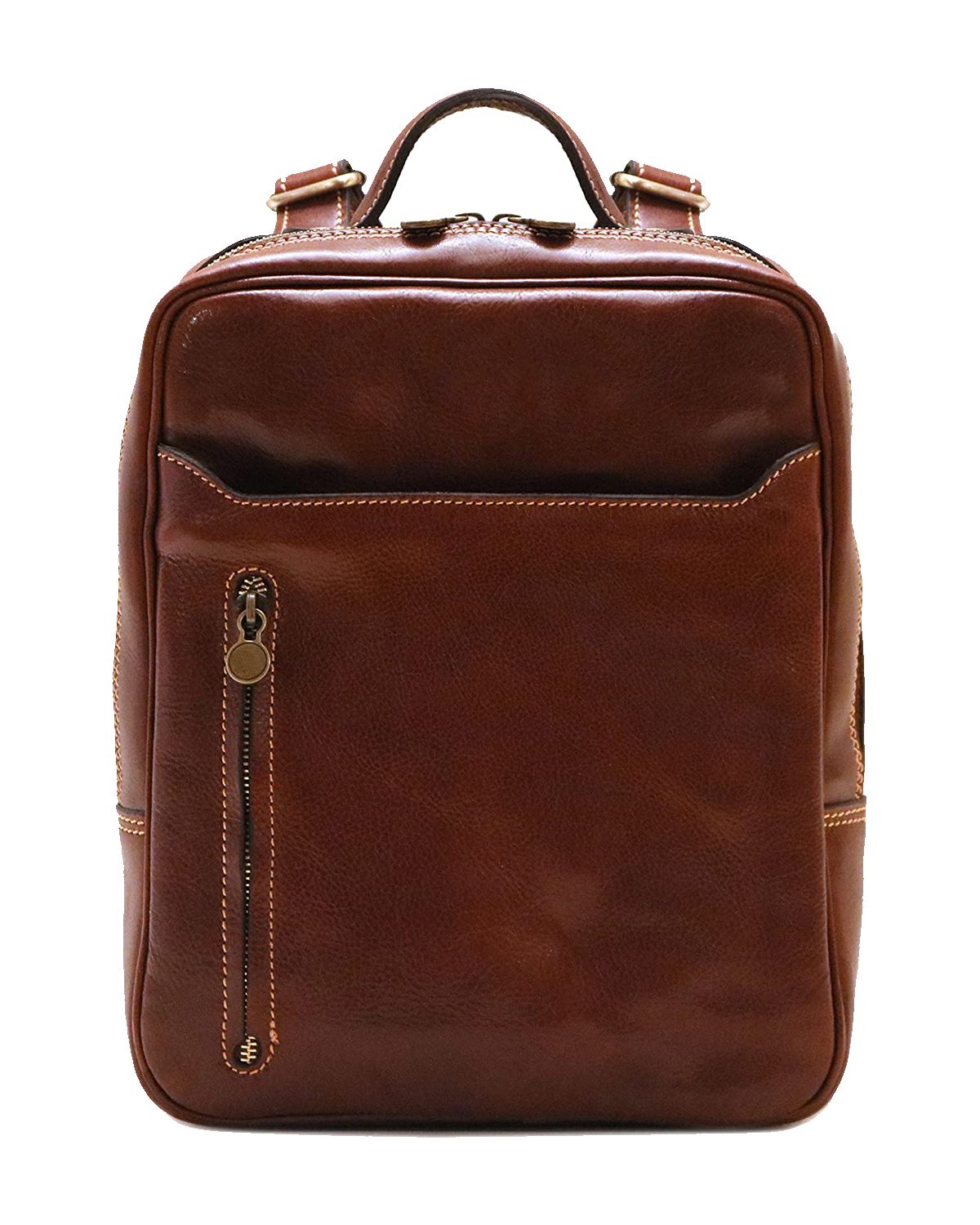 Three Outside Zipper Pocket Backpack Shop at LeatherScin