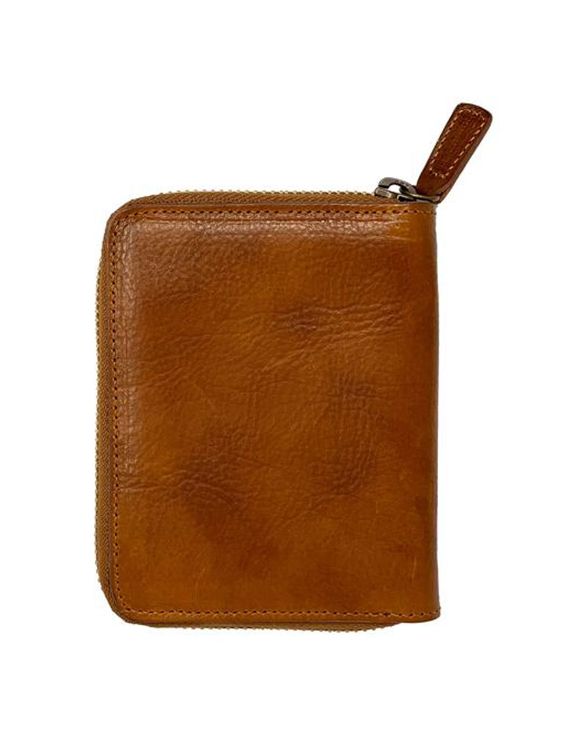 Brown Leather Small Wallet with Coin Holder