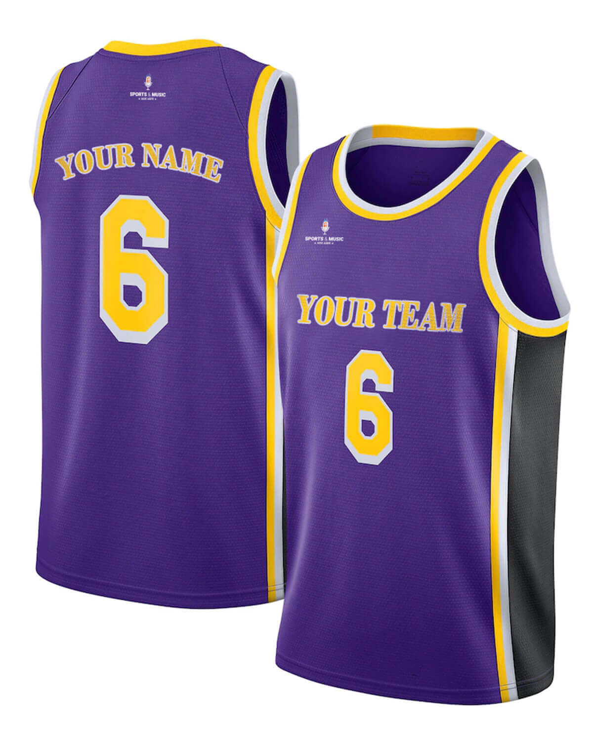 La Lakers - 2021 Custom Basketball Away Jersey By Moe Ager