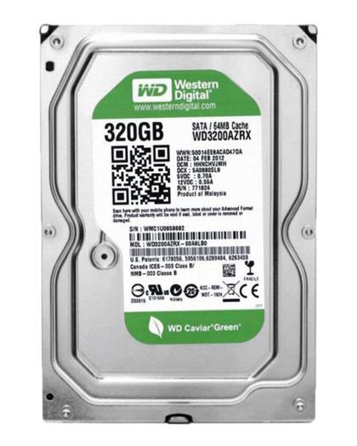 Western Digital Green Caviar 2.5TB 64MB SATA 6Gbps 3.5-Inch Hard Drive